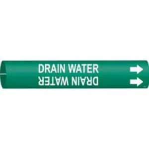 Brady DRAIN WATER Snap-On/Strap-On Pipe Marker|Buy Online