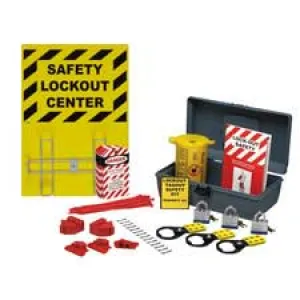 Brady Economy Lockout Toolbox Kit with 3 Padlocks plus Sign and Storage Rack| Buy Online