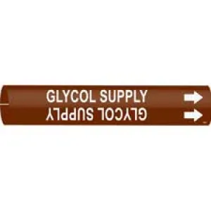 Brady GLYCOL SUPPLY Snap-On Pipe Marker/ Buy Online