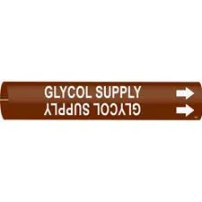 Brady GLYCOL SUPPLY Snap-On Pipe Marker/ Buy Online