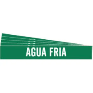 Brady Self-Adhesive Pipe Marker: AGUA FRIA|Buy Online