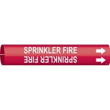 Brady SPRINKLER FIRE Snap-On Pipe Marker|Buy Online