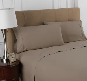 Brand new 200 Thread Count Cotton Poly Deep Pocket Sheet Set, Tan, King! Fits Mattresses up to 17"