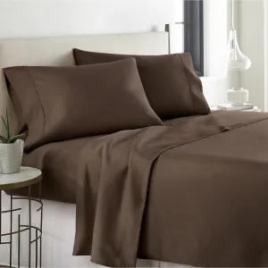 Brand new Bamboo Comfort 1800 wrinkle free deep pocket 4 Piece sheet set in Queen, Dark Chocolate! Fits Mattresses up to 18" Deep