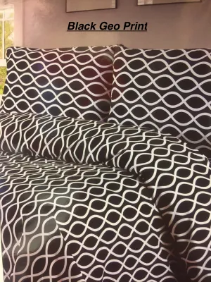 Brand new in package! Premier Bamboo Essence 3 Piece Deep Pocket Sheet set, Twin! Wrinkle, Fade & Stain Resistant! Black Geo Print!