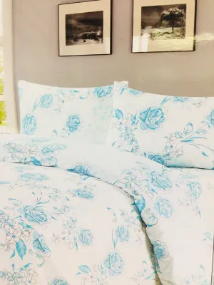 Brand new in package! Premier Bamboo Essence Light Blue print 1800 Wrinkle Free, Fade Resistant Full/Double Deep Pocket Sheet Set! Fits Mattresses Up To 18 Inches!