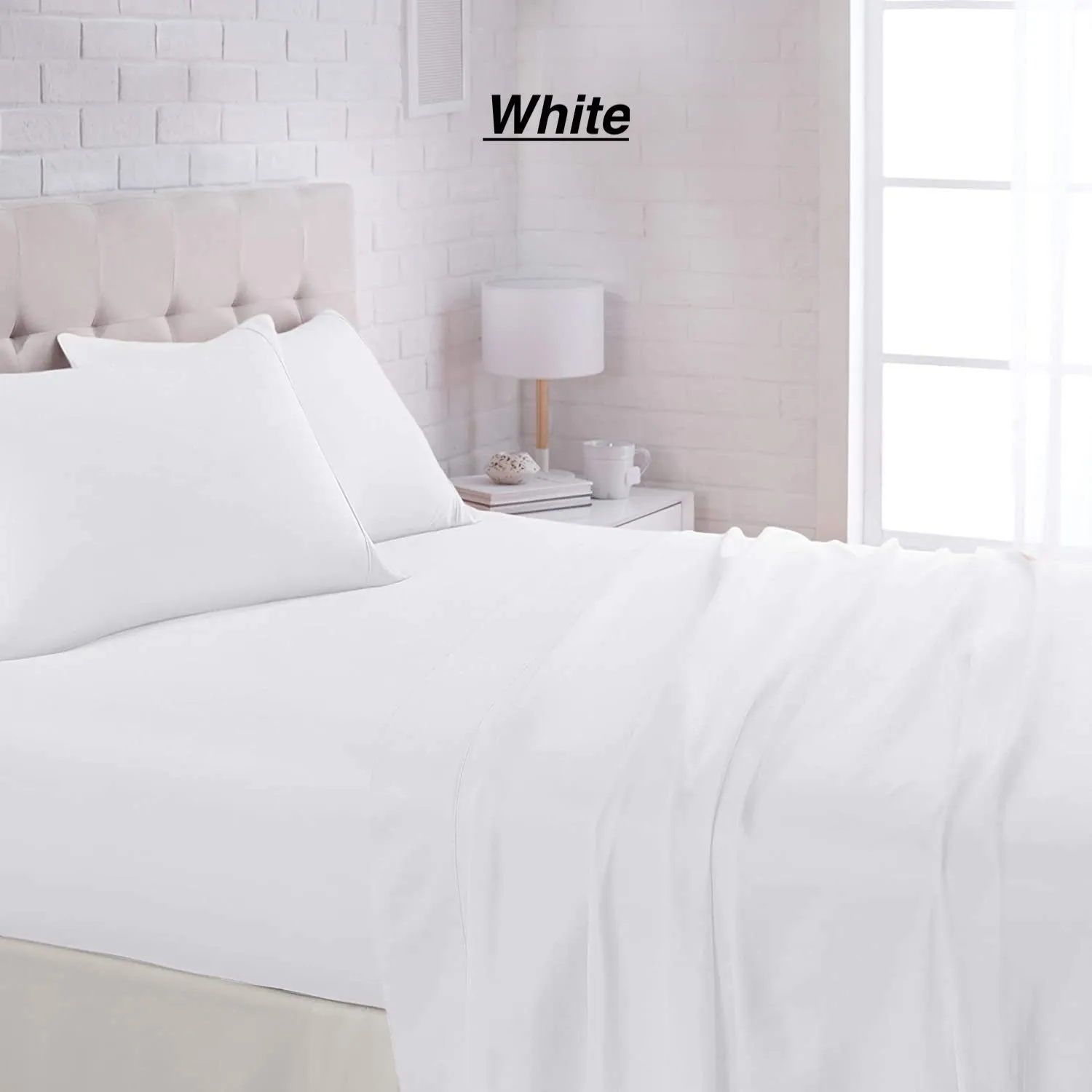 Brand new in package! Ultra Soft wrinkle free Microfiber deep pocket sheet set! Full/Double! White!