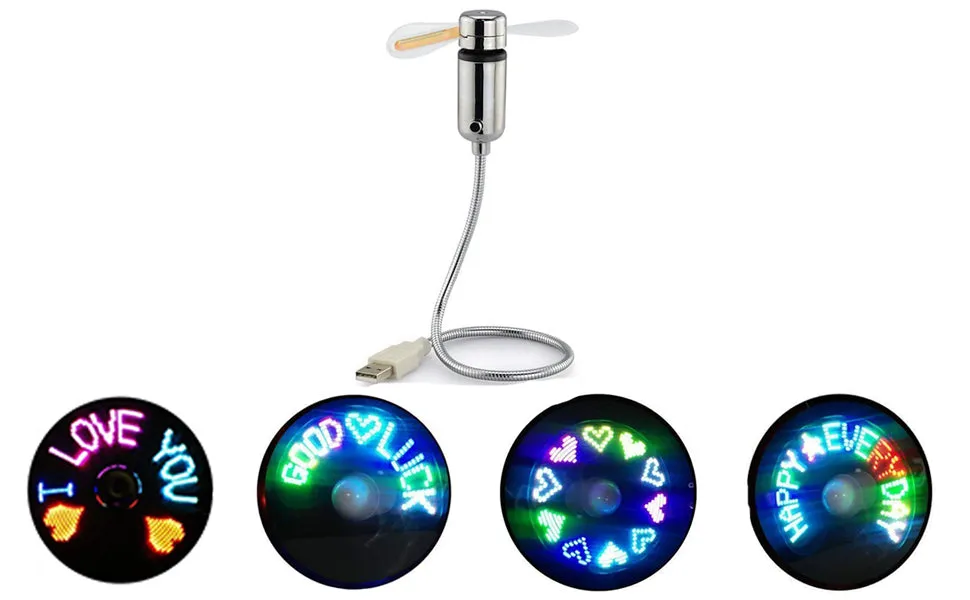 Brand new Small USB Fan with Cool Message Display! Digital LED Message Fan! Fun & Functional! Program your fan with personal messages!
