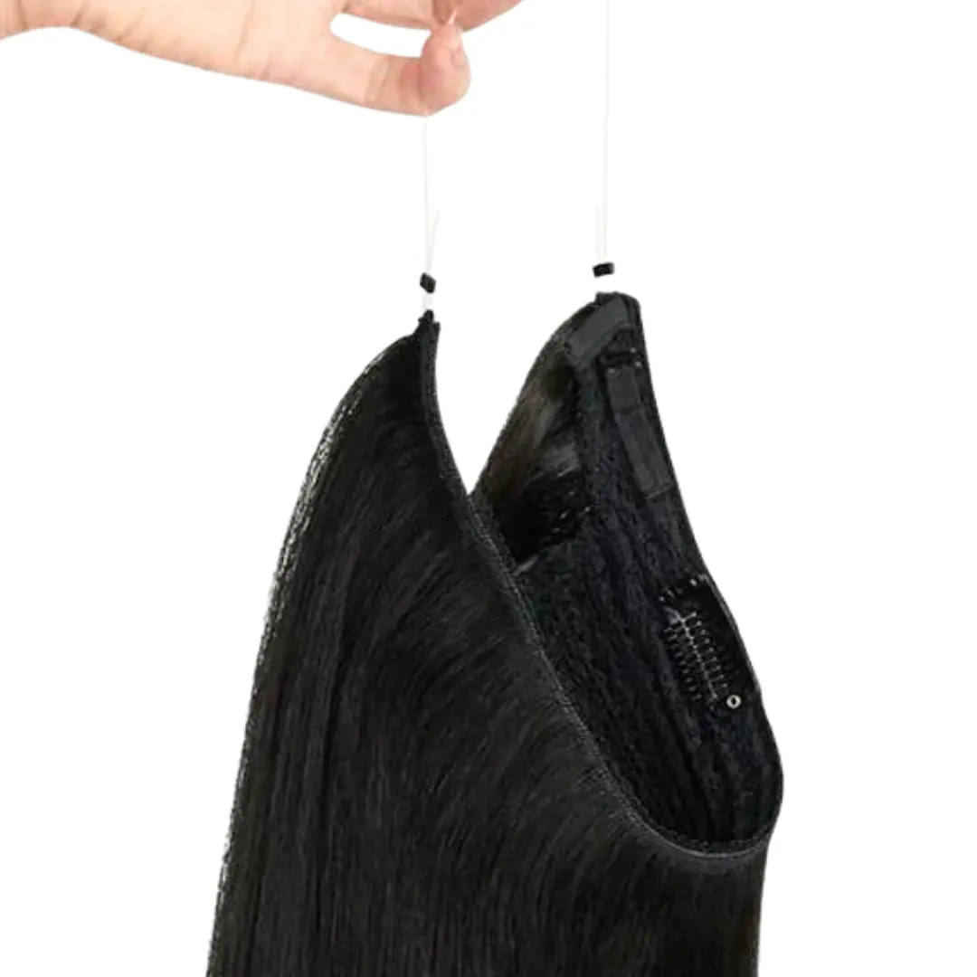 Brazilian Halo Hair Extensions - Straight Style