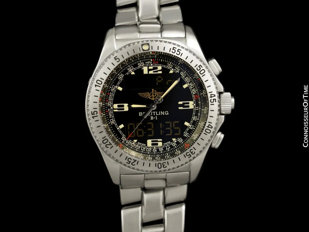 Breitling B-1 Multifunction Mens Bracelet Watch Ref. A68362 - Stainless Steel