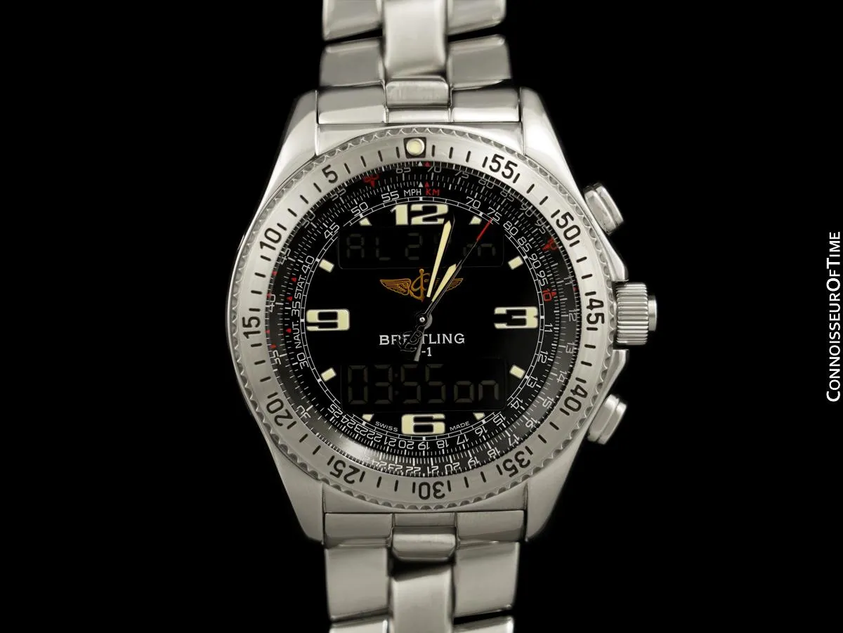Breitling B-1 Multifunction Mens Bracelet Watch Ref. A68362 - Stainless Steel