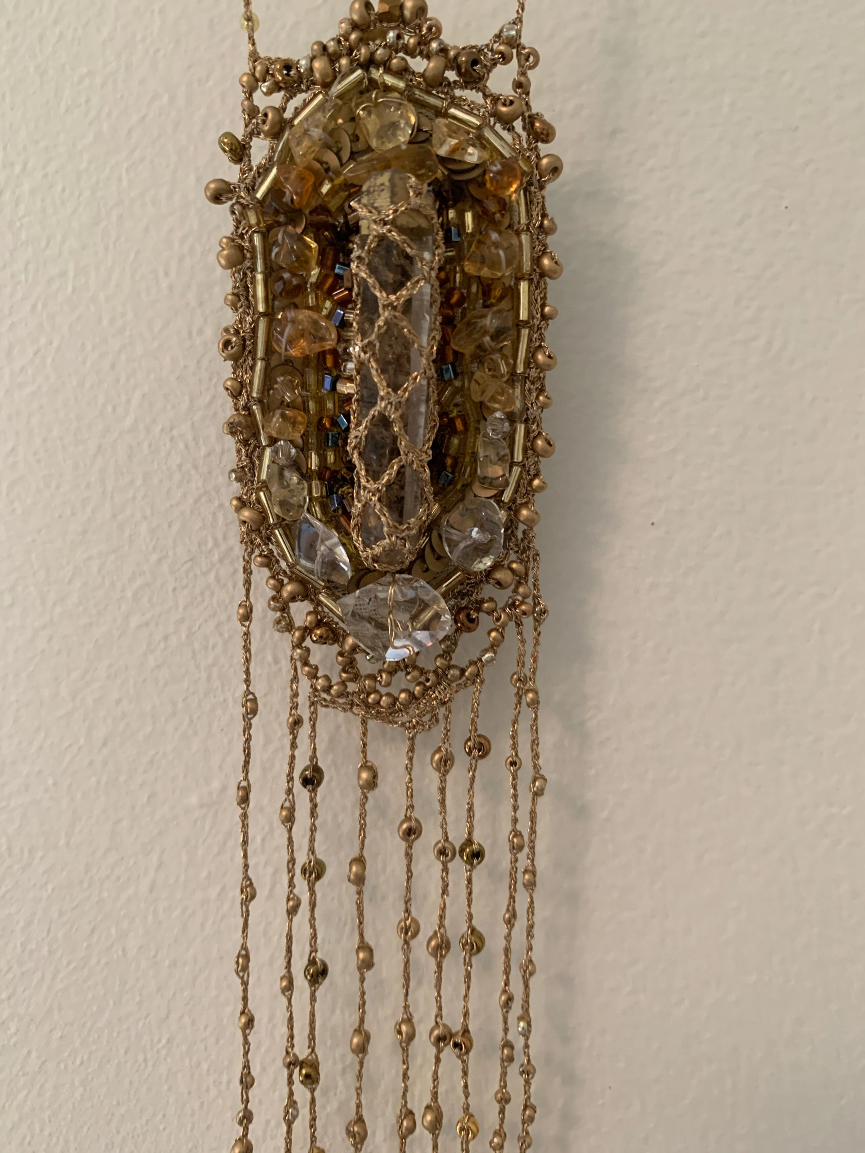 Brooch Fringe Necklace