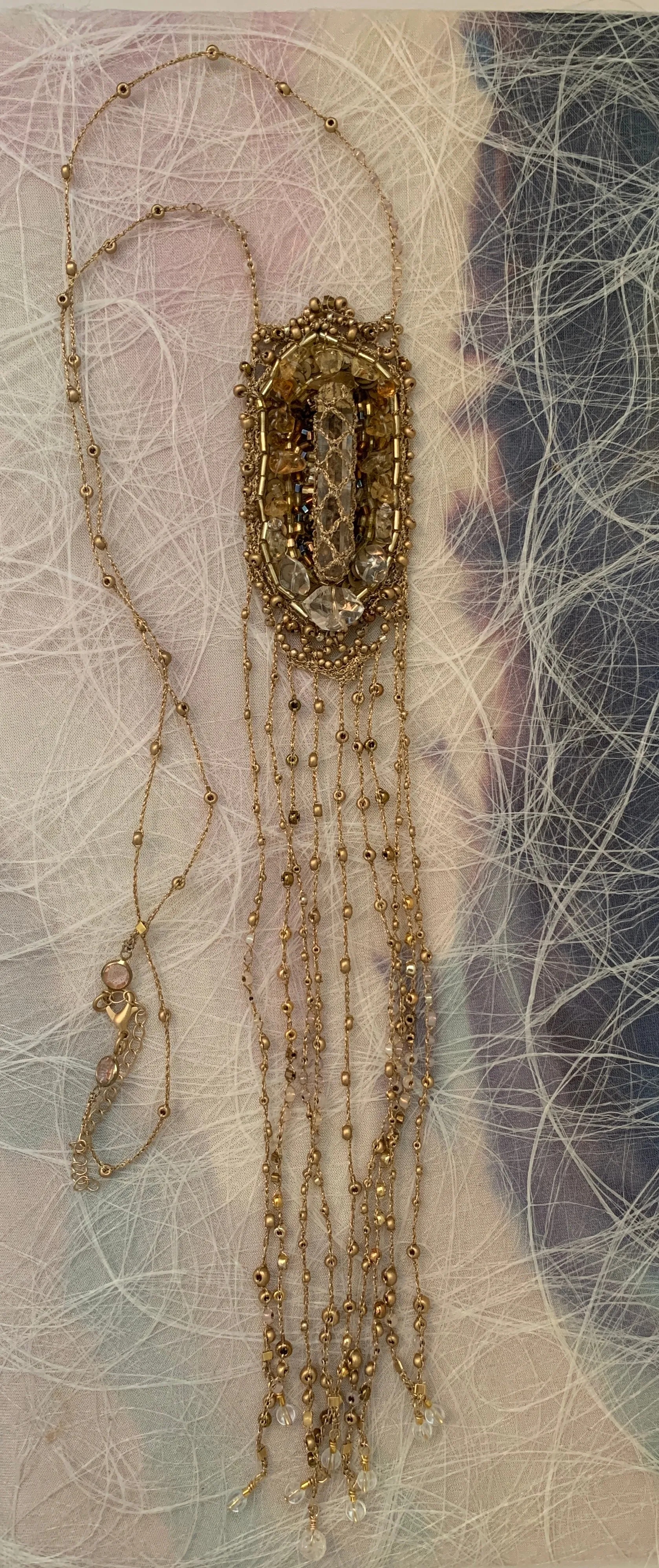 Brooch Fringe Necklace