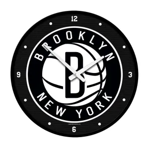 Brooklyn Nets: Modern Disc Wall Clock