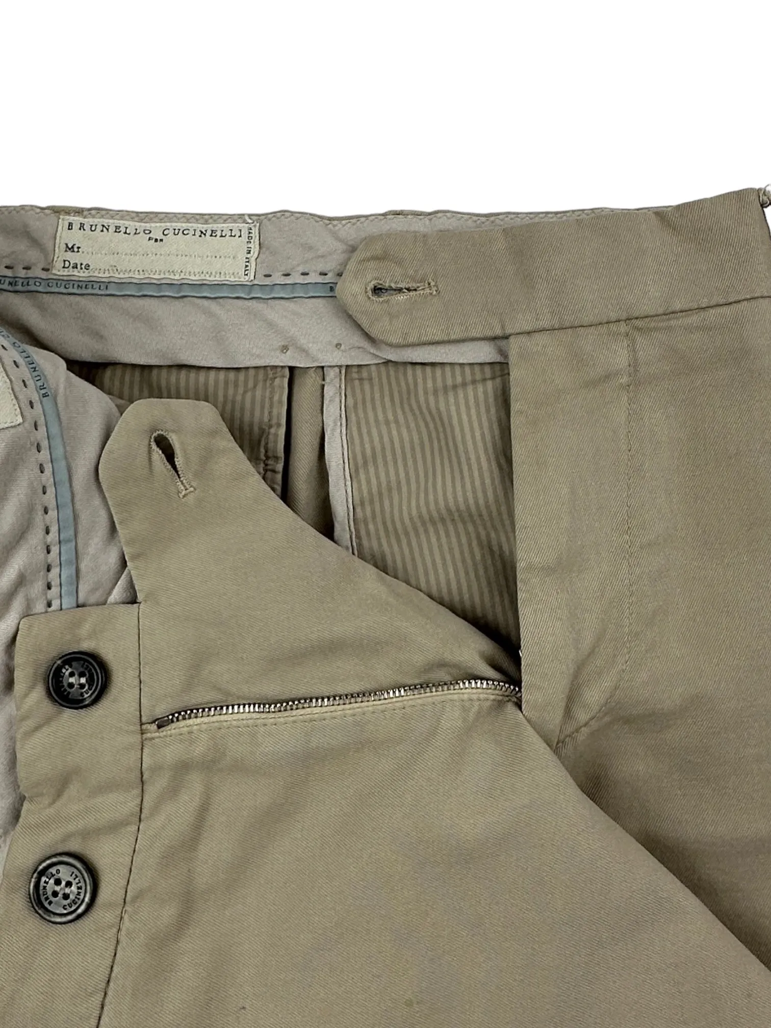 Brunello Cucinelli Beige Cotton Chino