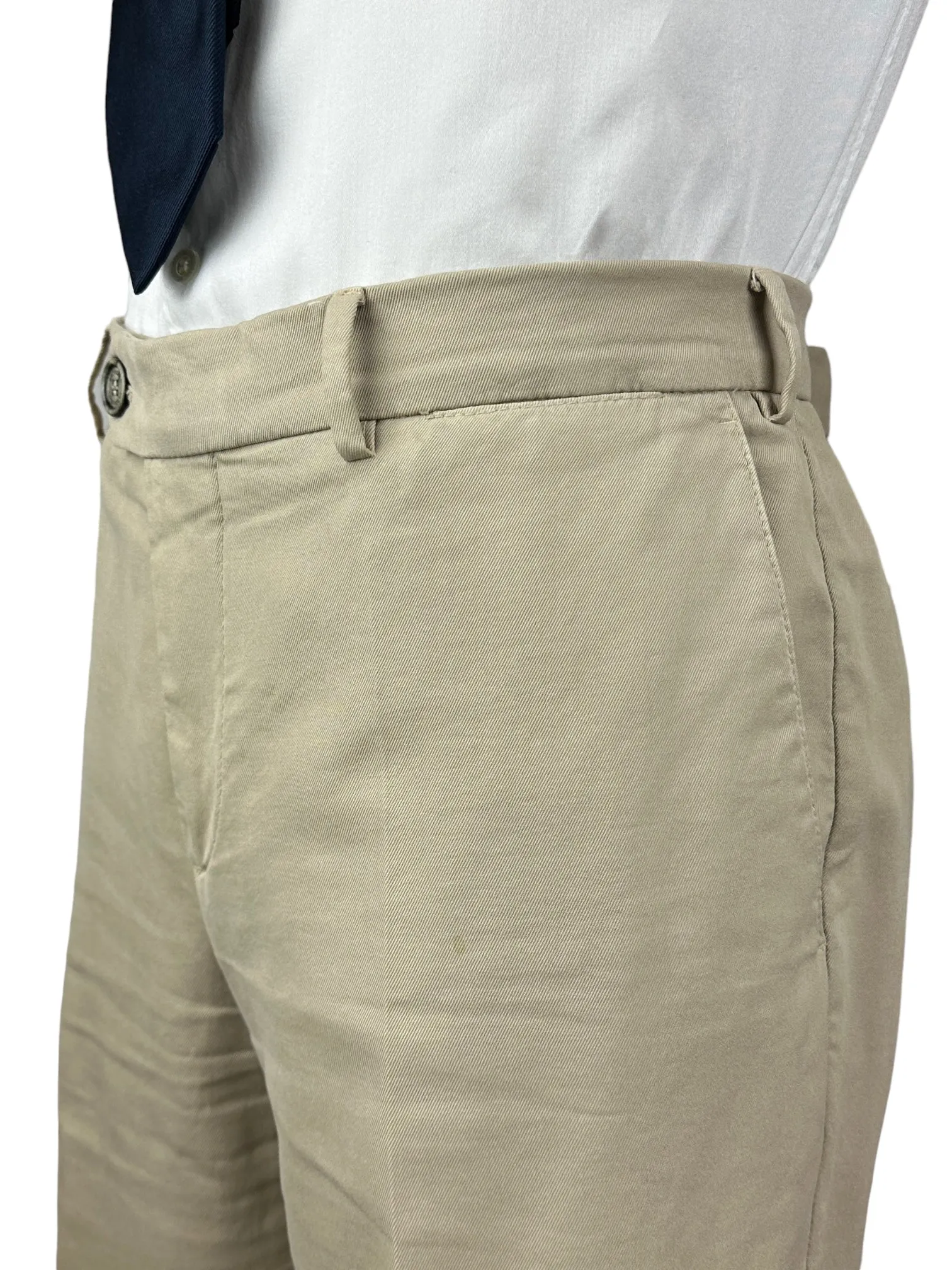 Brunello Cucinelli Beige Cotton Chino
