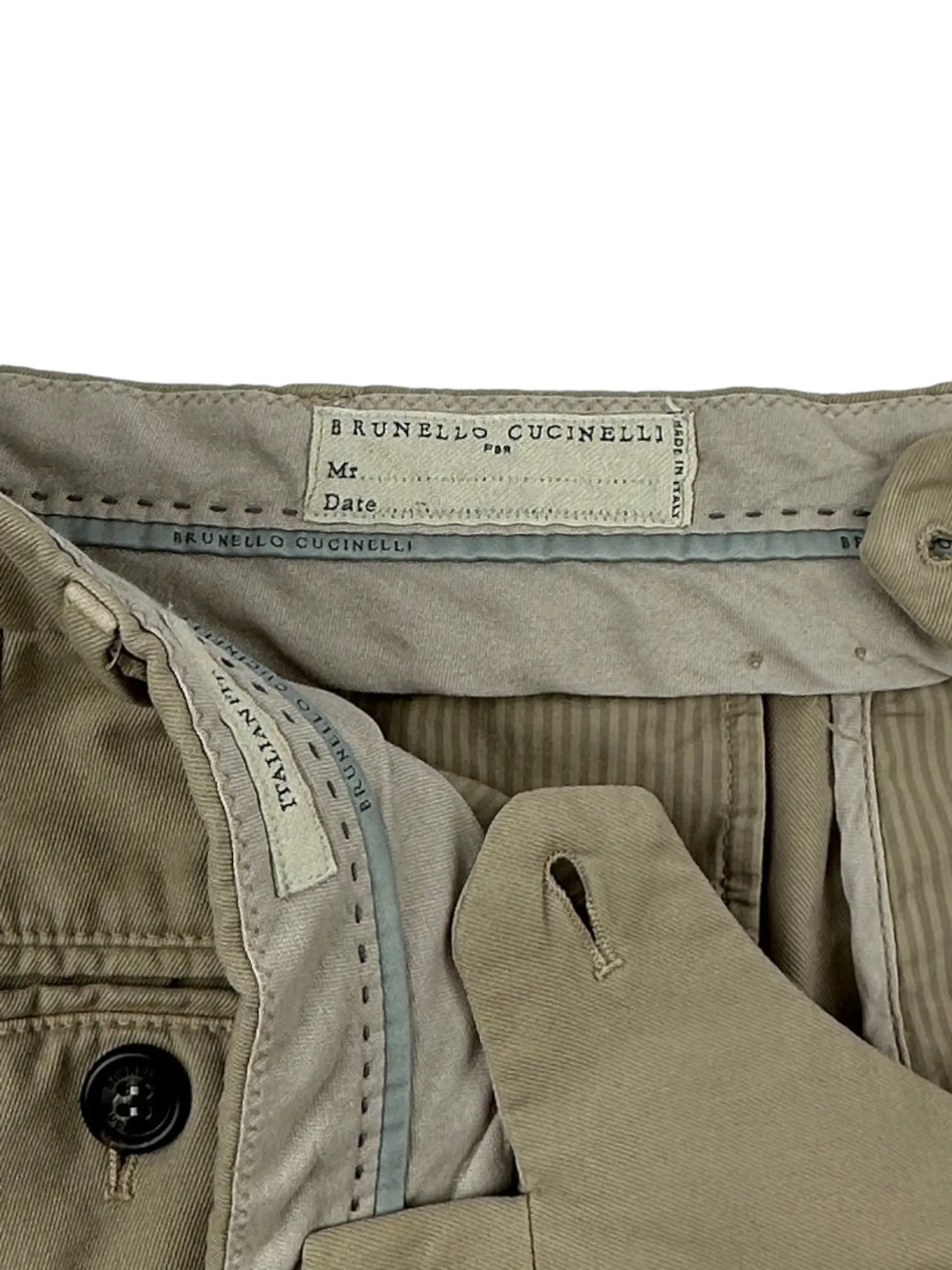 Brunello Cucinelli Beige Cotton Chino