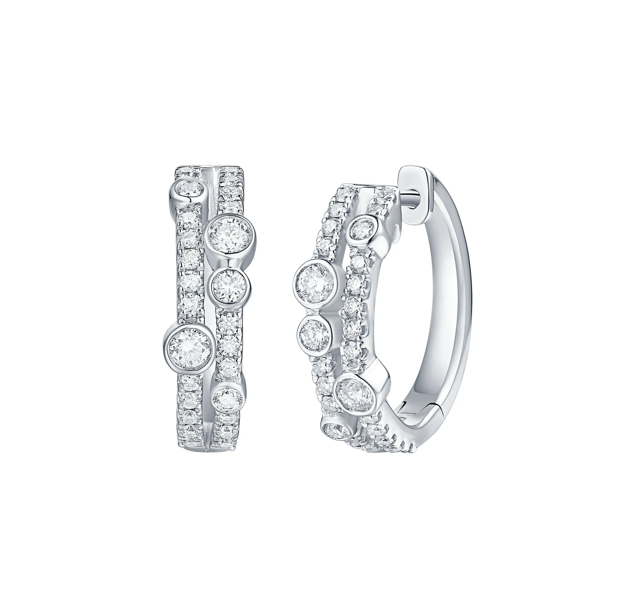Bubbly 0.62ct Lab Grown Diamonds Earrings <br> E-00326WHT