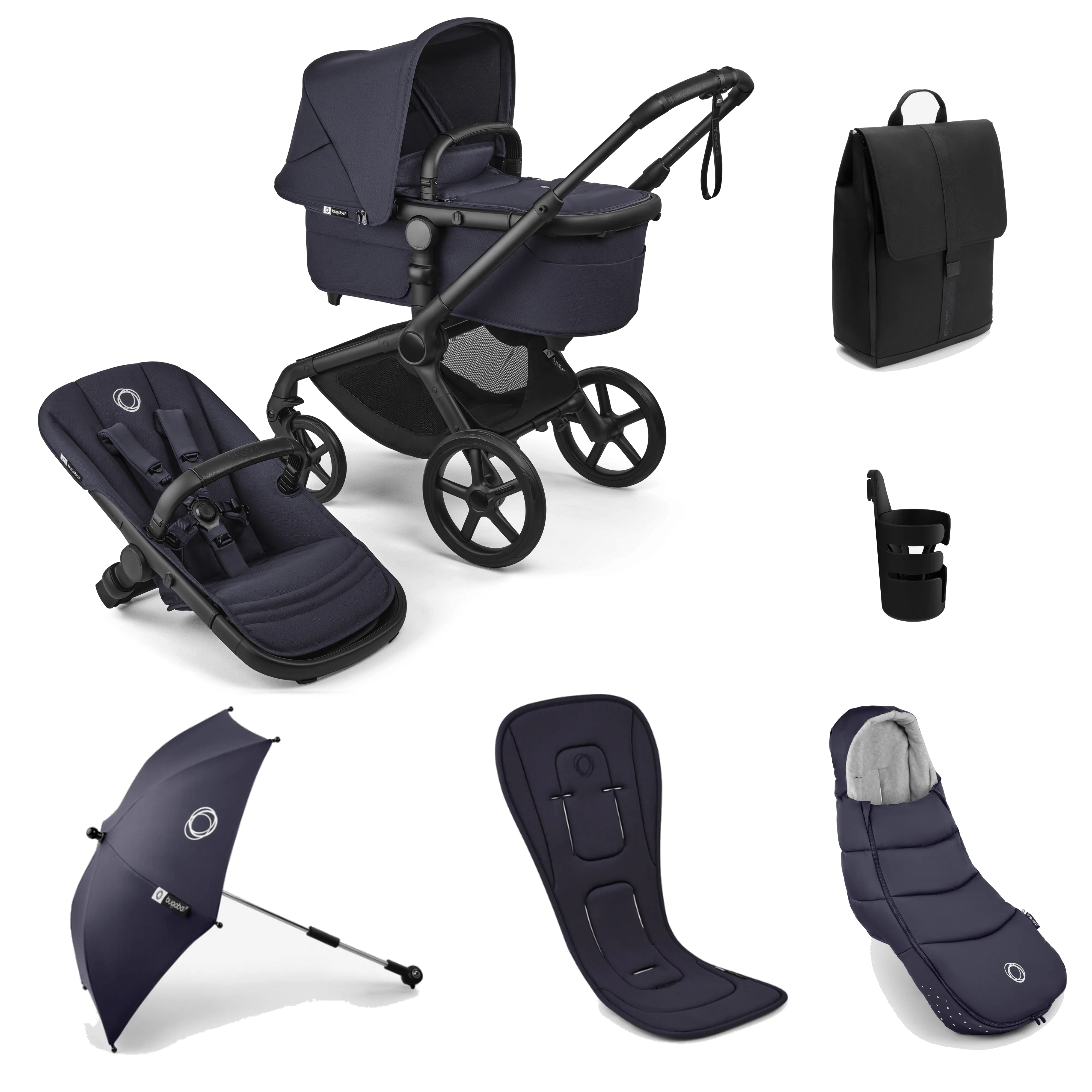 Bugaboo Fox 5 Renew Complete Bundle - Black/Deep Indigo/Deep Indigo