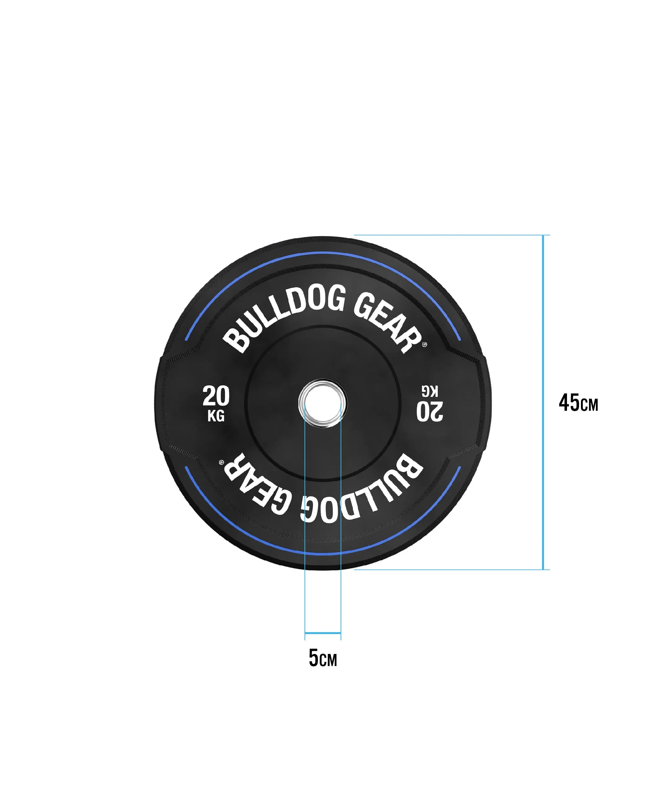 Bulldog Gear - Hybrid 2.0 Black Rubber Bumper Plates