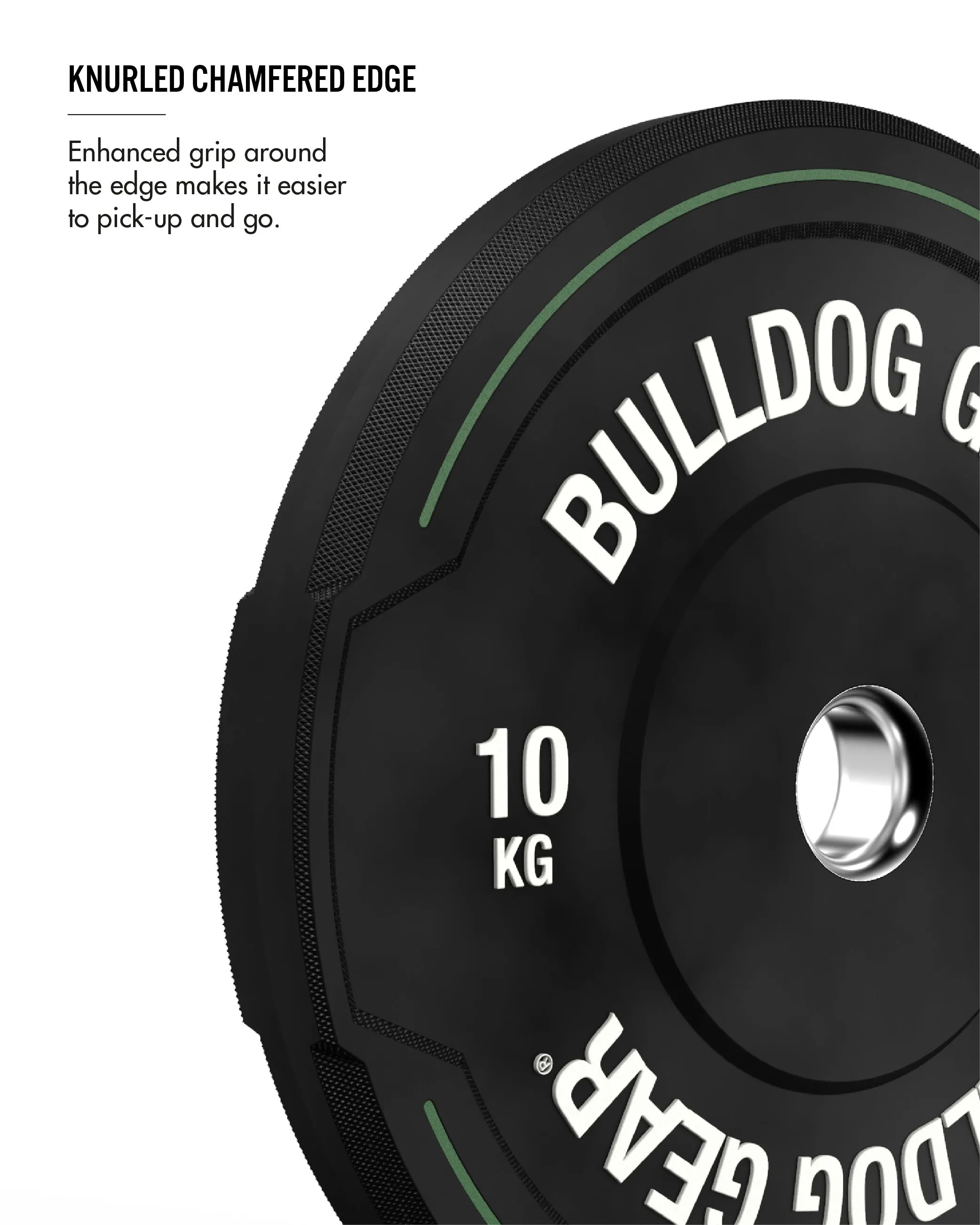 Bulldog Gear - Hybrid 2.0 Black Rubber Bumper Plates
