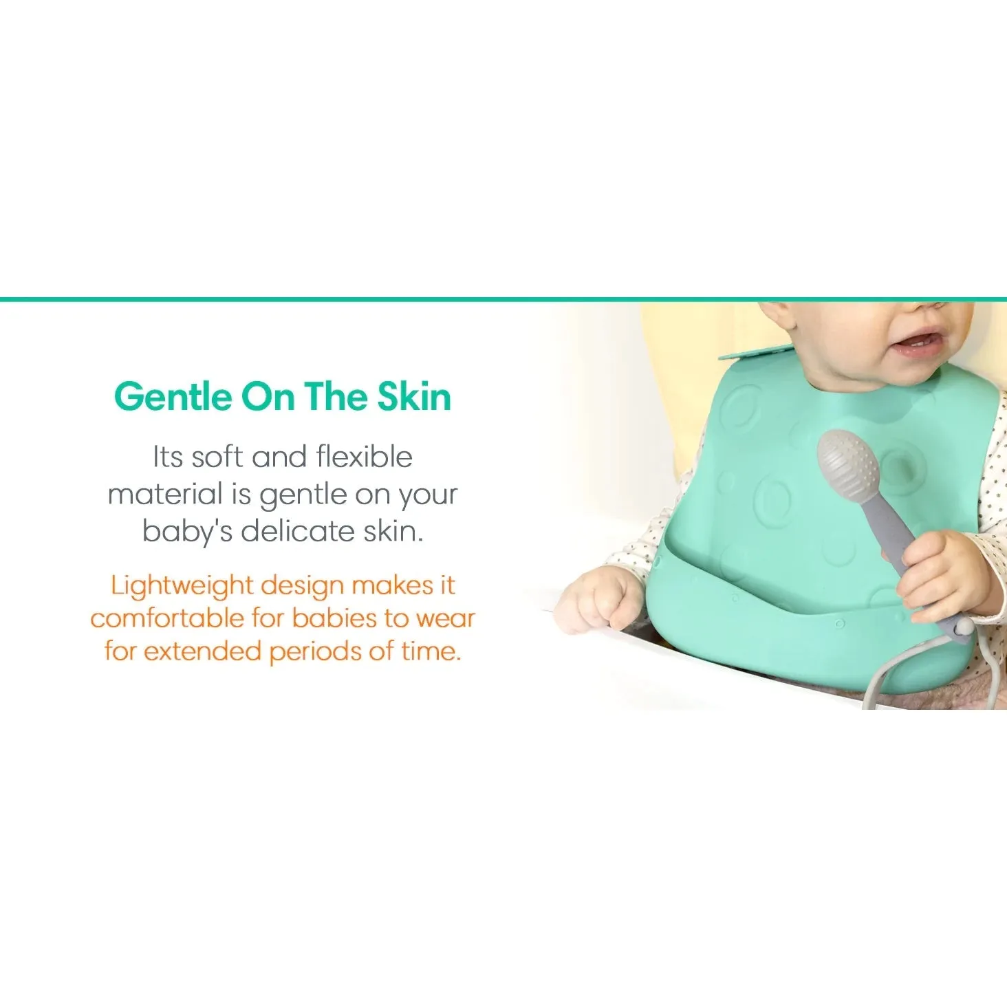 Busy Baby Bungee Bib & Tether System - Pewter