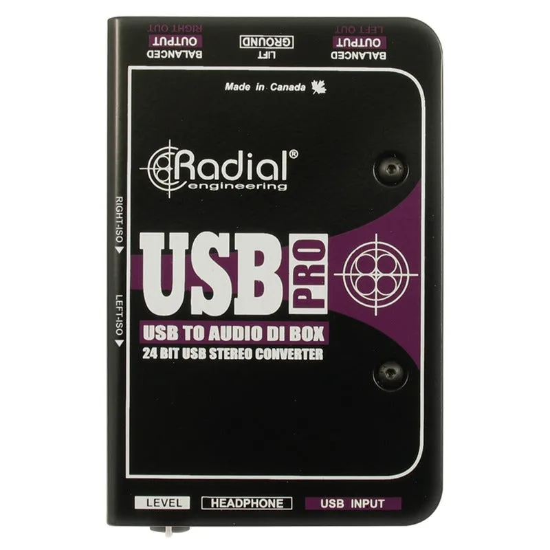 Caja Directa Activa Estéreo P/computadoras, Radial Usb-pro