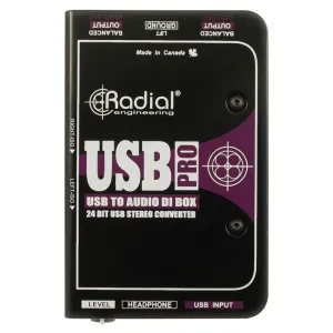 Caja Directa Activa Estéreo P/computadoras, Radial Usb-pro