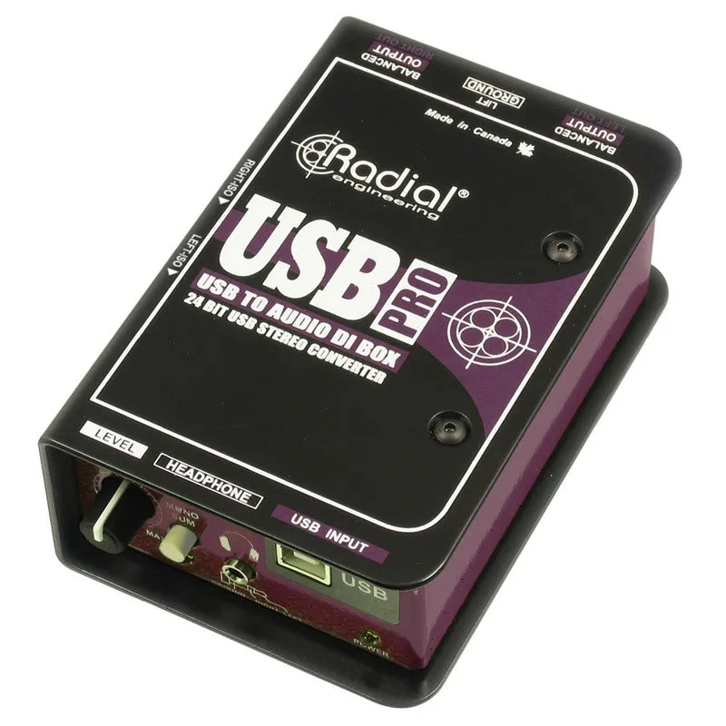 Caja Directa Activa Estéreo P/computadoras, Radial Usb-pro