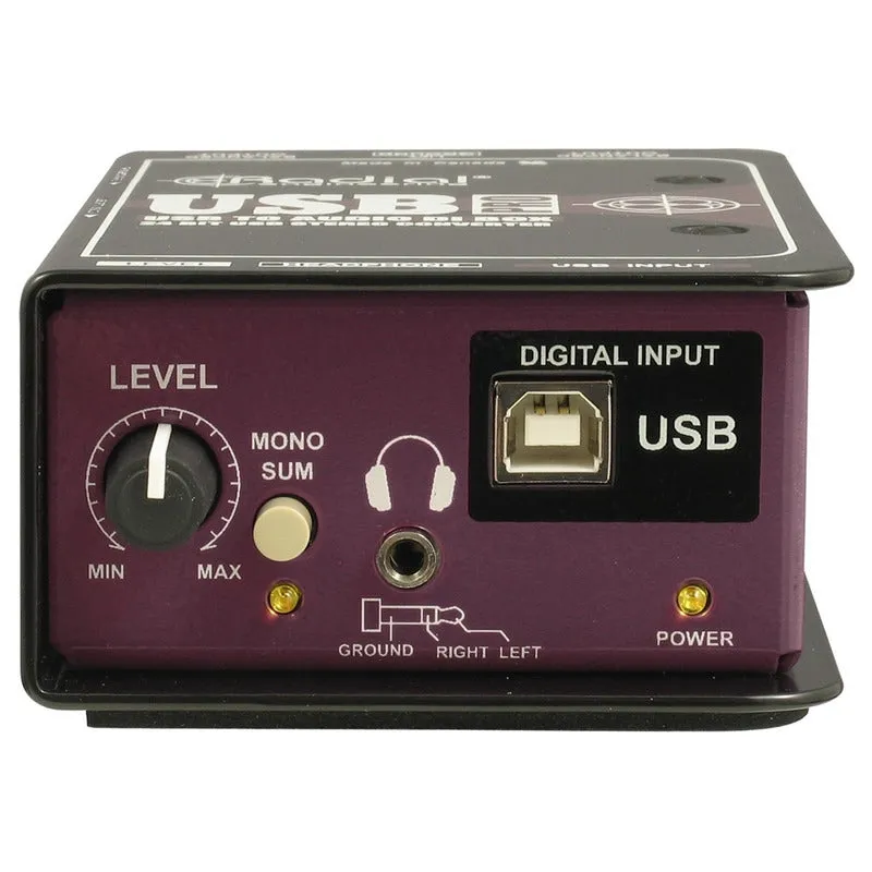 Caja Directa Activa Estéreo P/computadoras, Radial Usb-pro
