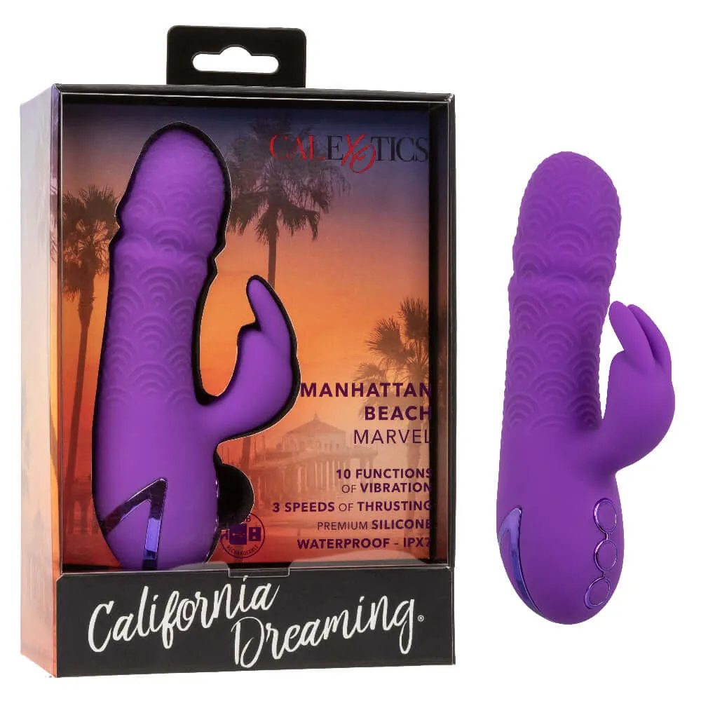 California Dreaming Manhattan Beach Marvel Rabbit Vibrator - Purple