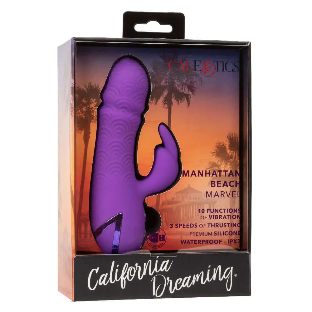 California Dreaming Manhattan Beach Marvel Rabbit Vibrator - Purple