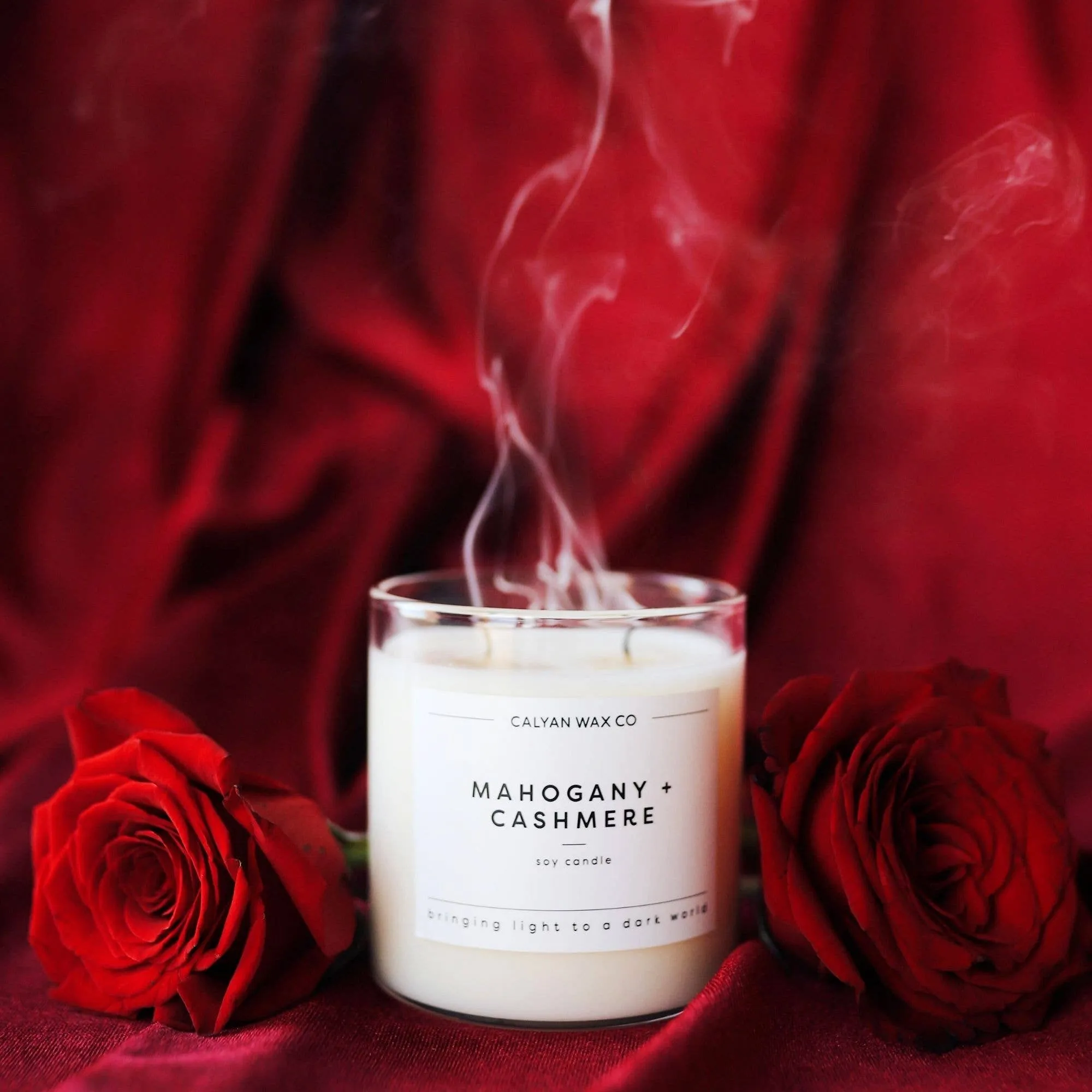 Calyan Wax Co. - Mahogany   Cashmere - Glass Tumbler Soy Candle