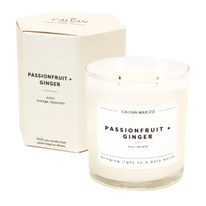 Calyan Wax Co. - Passionfruit   Ginger - Glass Tumbler Soy Candle