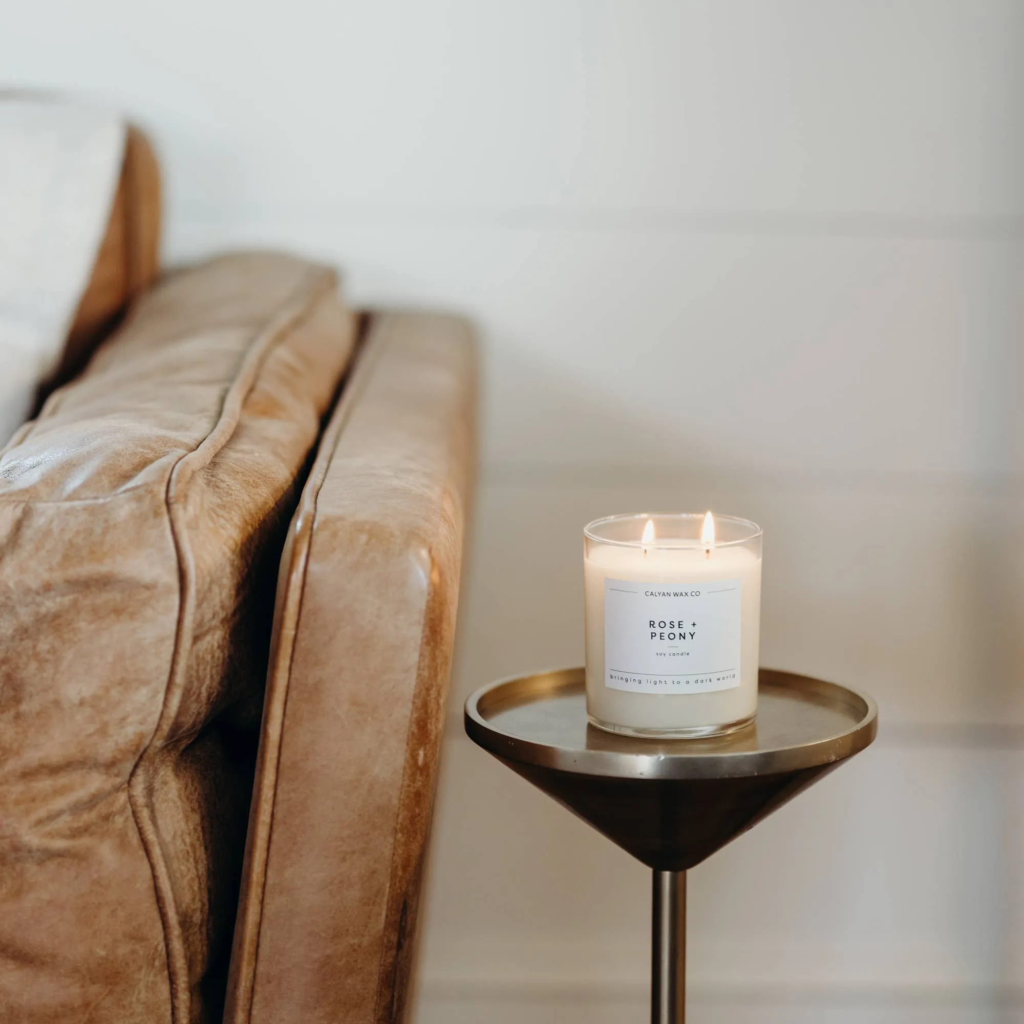 Calyan Wax Co. - Rose   Peony - Glass Tumbler Soy Candle