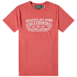 Camiseta Polo Ralph Lauren Classic Fit de punto Polo Country Roja