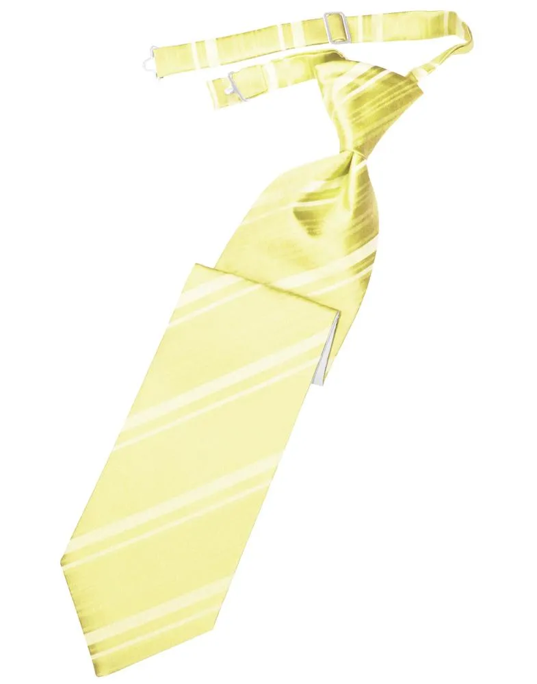 Canary Striped Satin Necktie