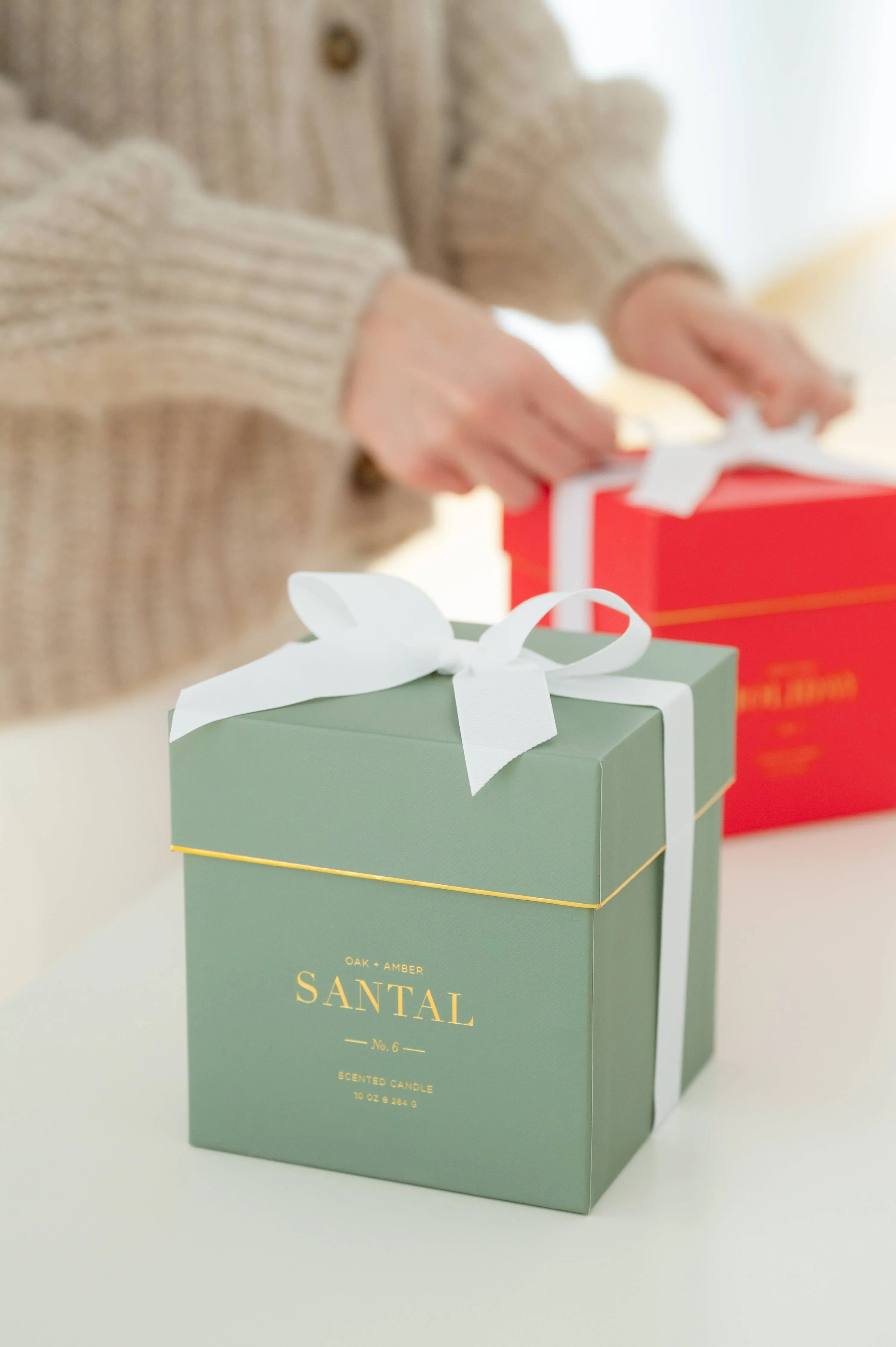 Candle, Oak   Amber Santal, Boxed