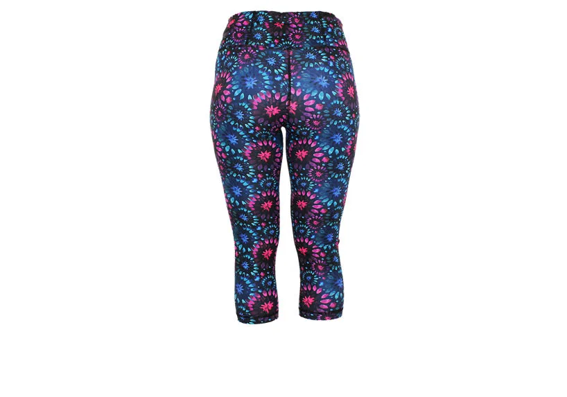 Capri Helix Burst Leggings with pockets