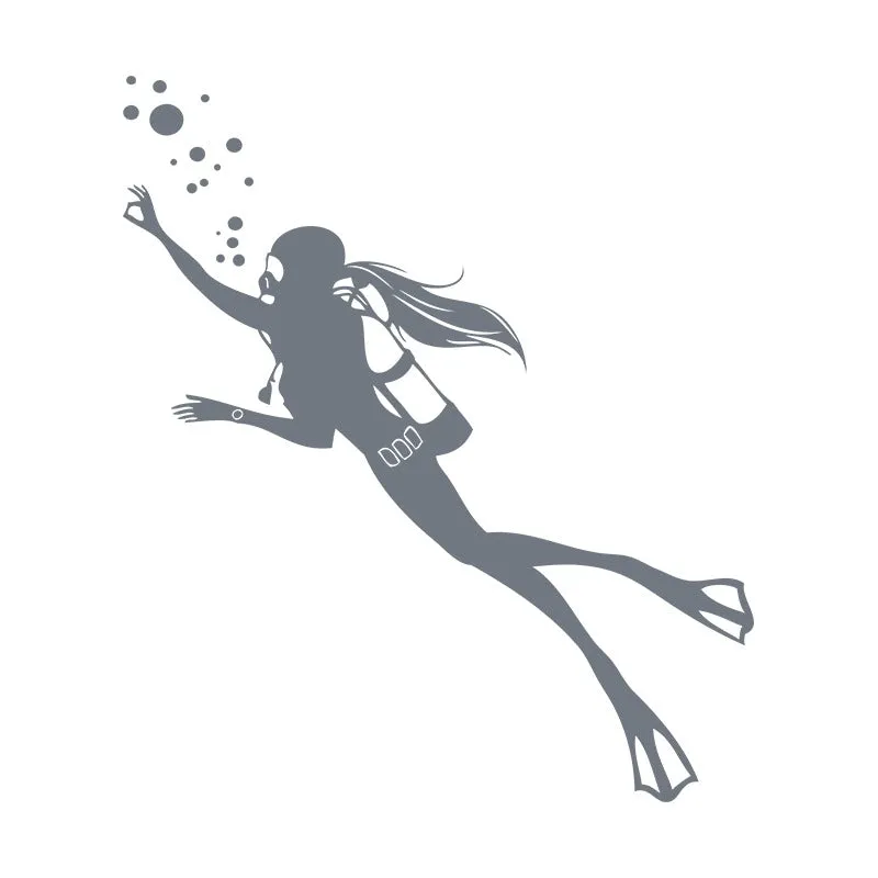 Car & Wall Sticker: Scuba Girl