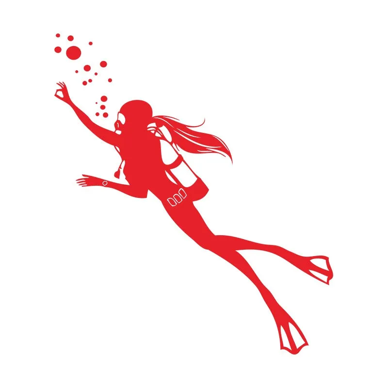 Car & Wall Sticker: Scuba Girl