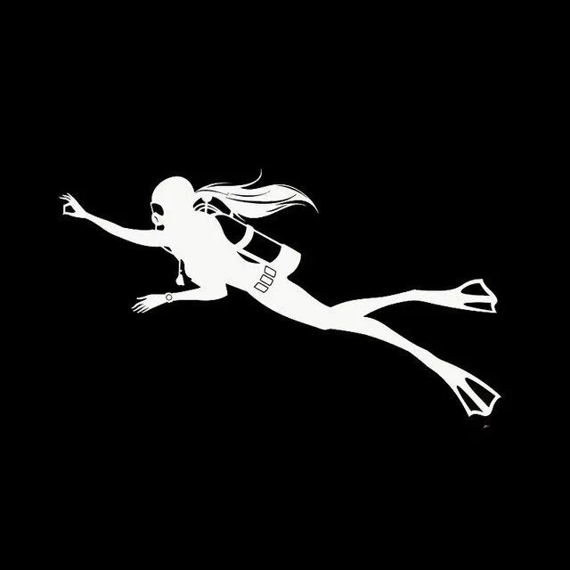 Car & Wall Sticker: Scuba Girl