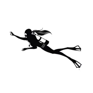 Car & Wall Sticker: Scuba Girl