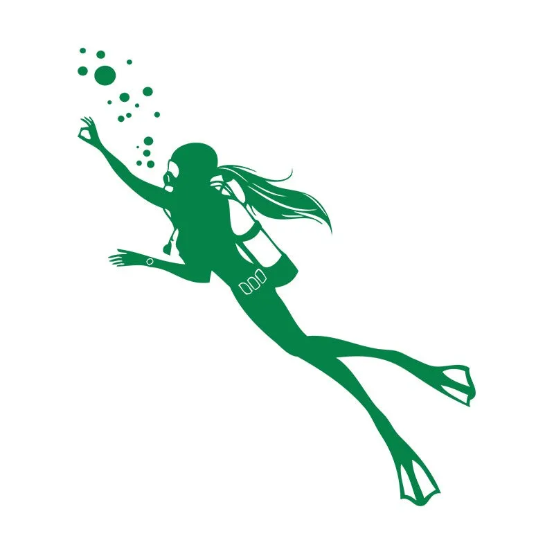 Car & Wall Sticker: Scuba Girl