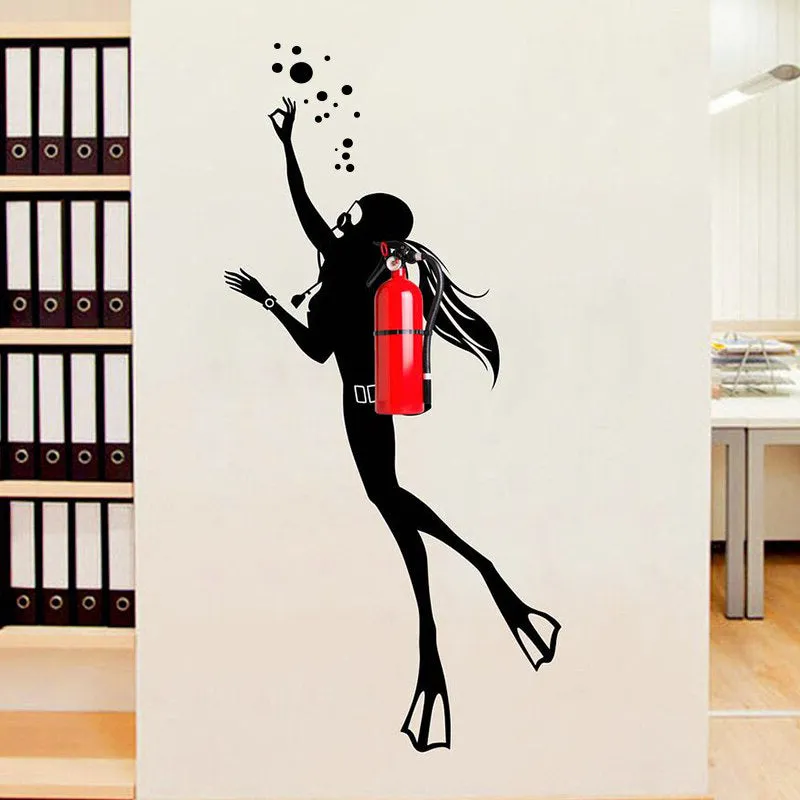 Car & Wall Sticker: Scuba Girl