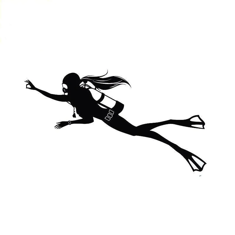Car & Wall Sticker: Scuba Girl