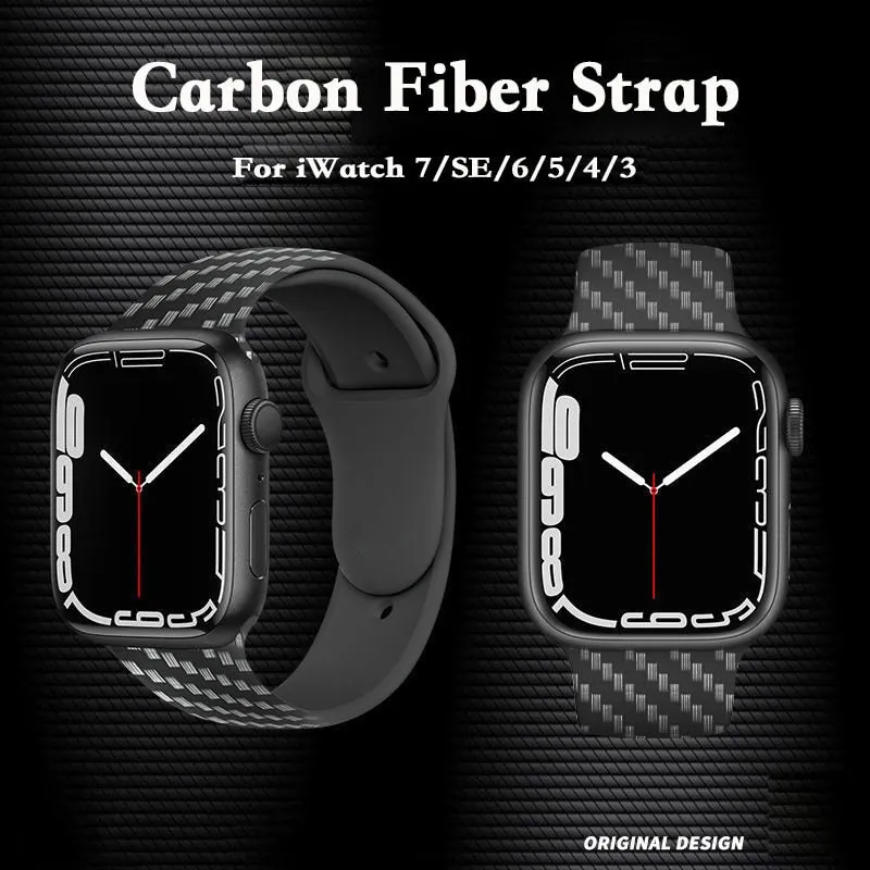 Carbon Fiber Strap For Apple Watches