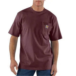 Carhartt Men's Loose Fit Heavyweight Short Sleeve Pocket T-Shirt - Port