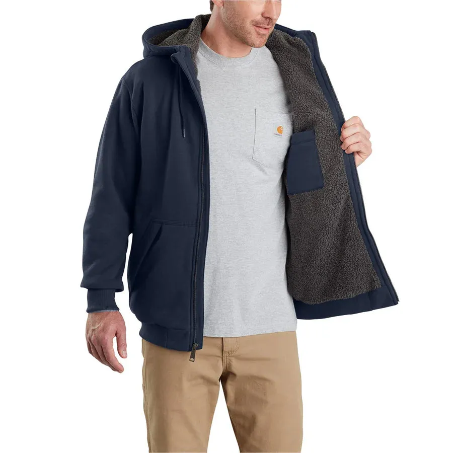 Carhartt Men's Rain Defender Relaxed Fit Midweight Sherpa Lined FZ Sweatshirt