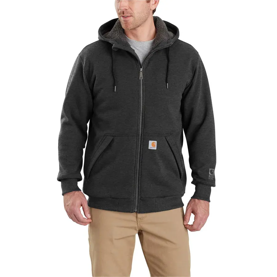 Carhartt Men's Rain Defender Relaxed Fit Midweight Sherpa Lined FZ Sweatshirt